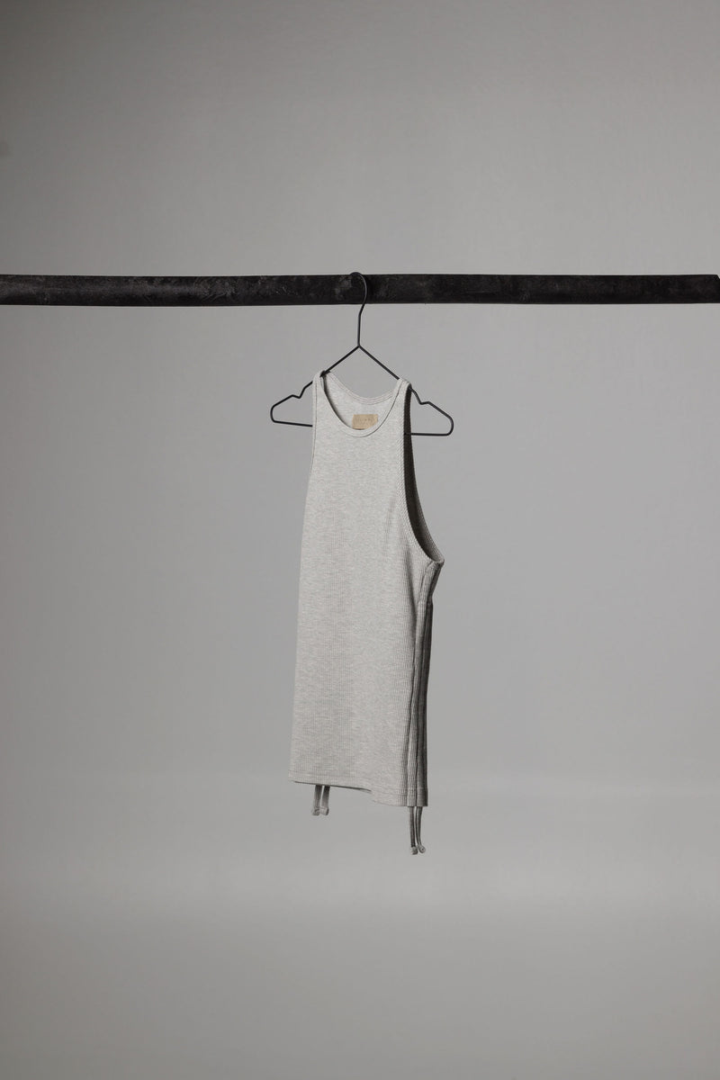 Rib Tank Top Grey Melange