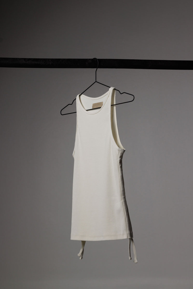 Rib Tank Top Ecru