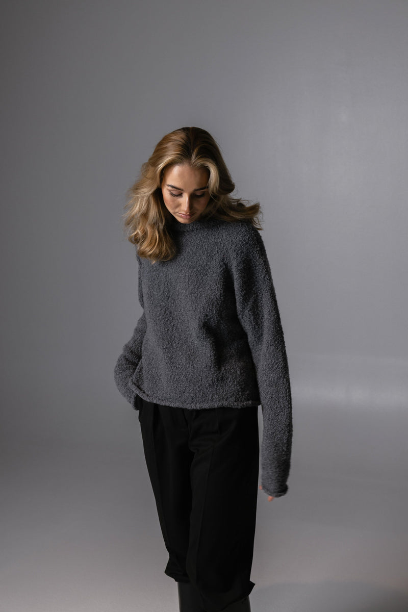 Boucle Sweater Dark Grey