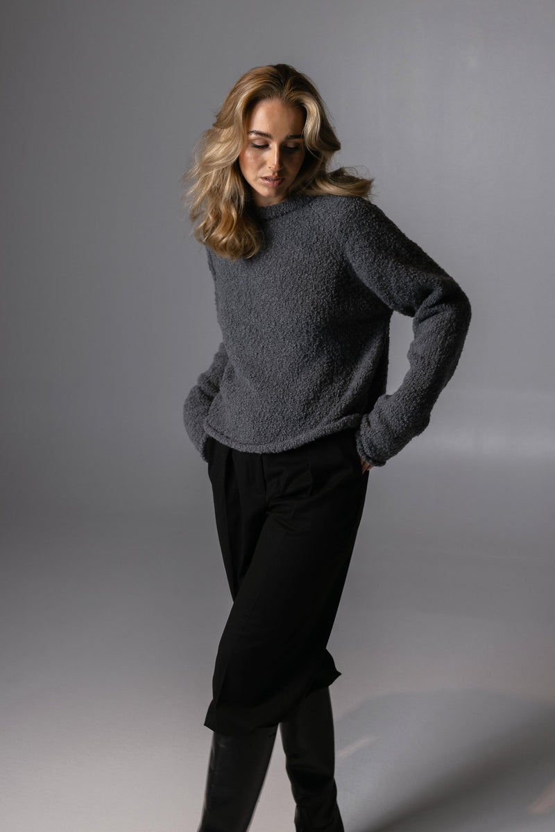 Boucle Sweater Dark Grey