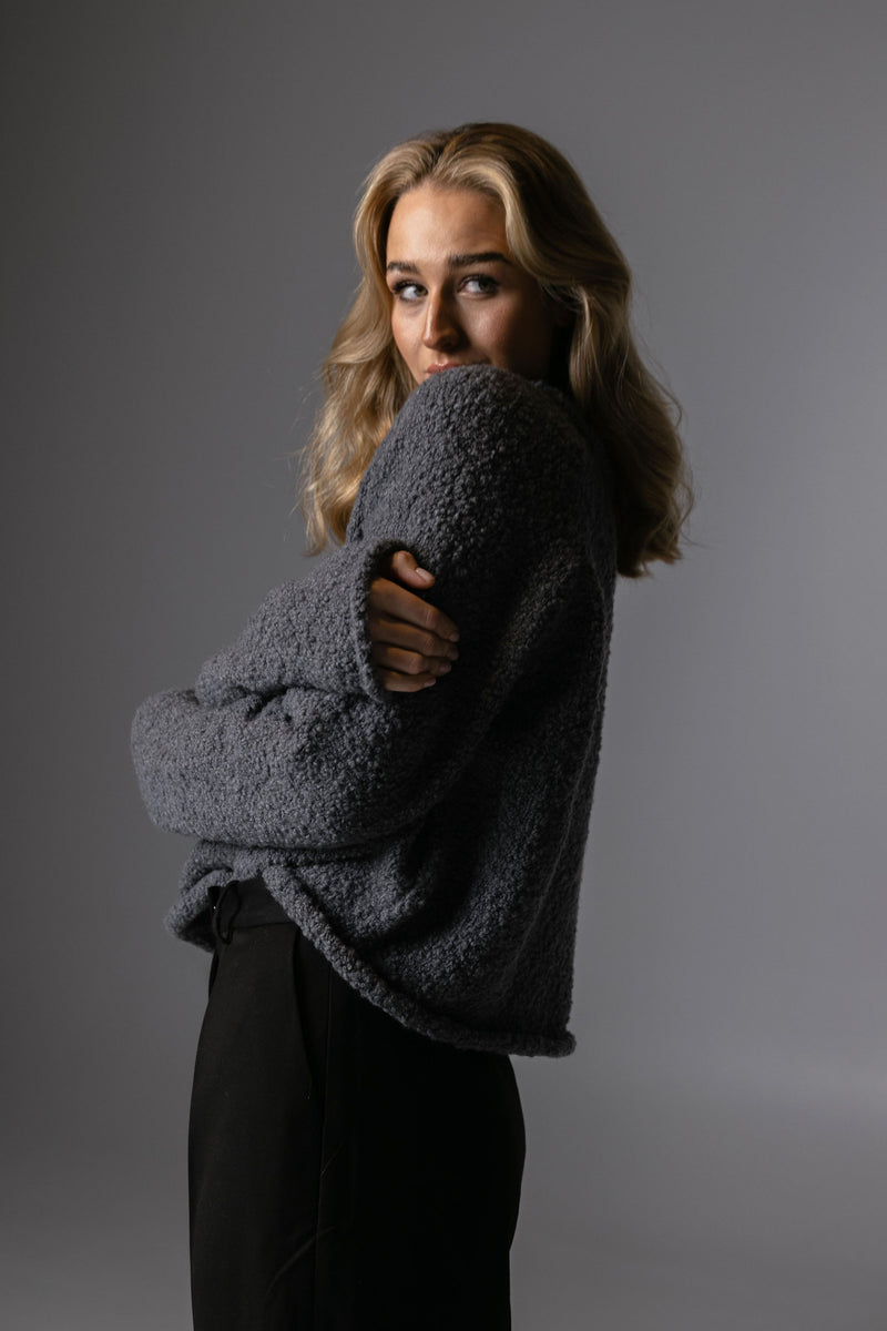 Boucle Sweater Dark Grey