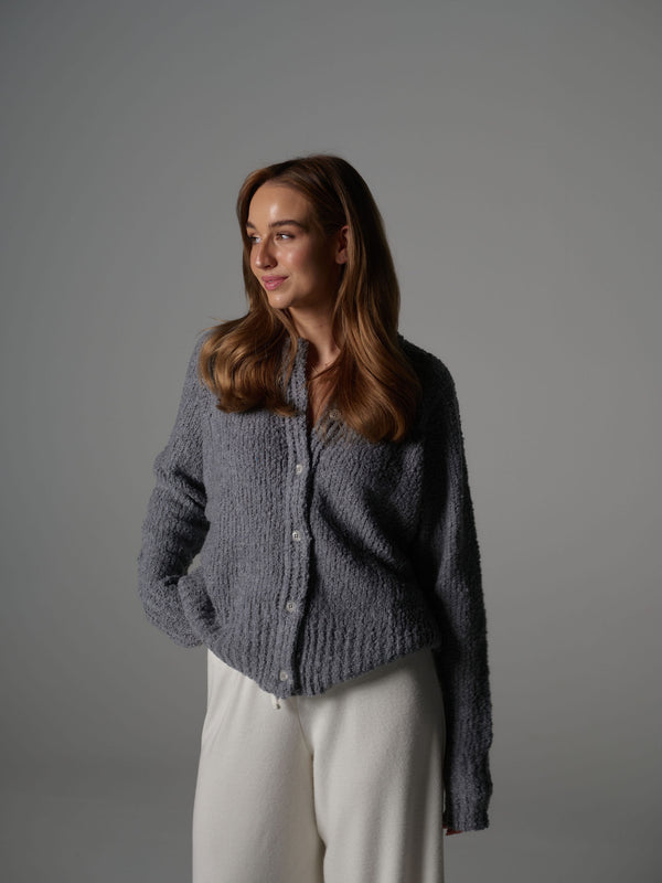 Boucle Cardigan Grey