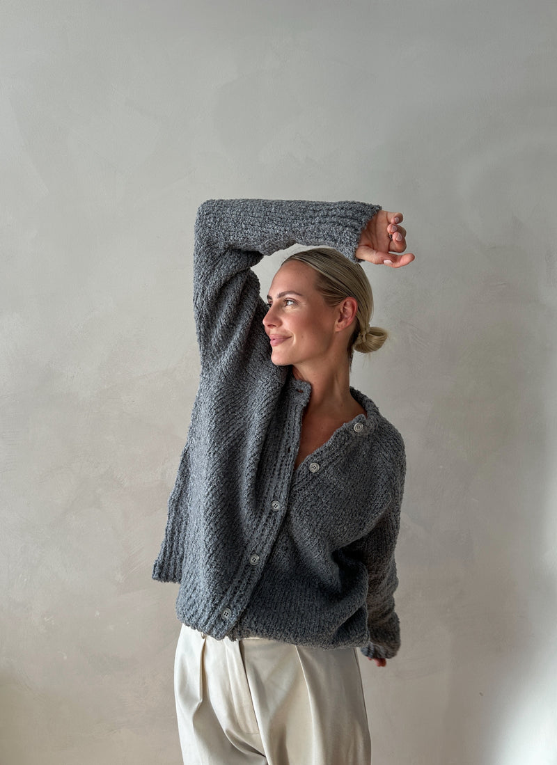 Boucle Cardigan Grey